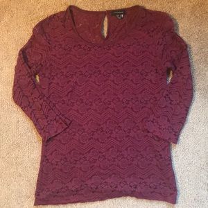 💥LAST CHANCE💥Atmosphere maroon 3/4 sleeve shirt